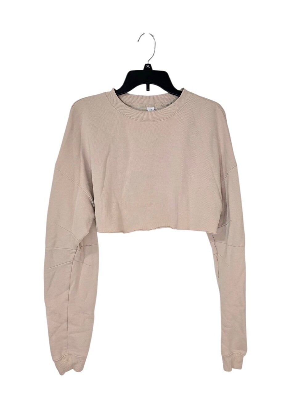Alo Yoga Extreme Cropped Pullover Macadamia Beige Women's Medium Activewear